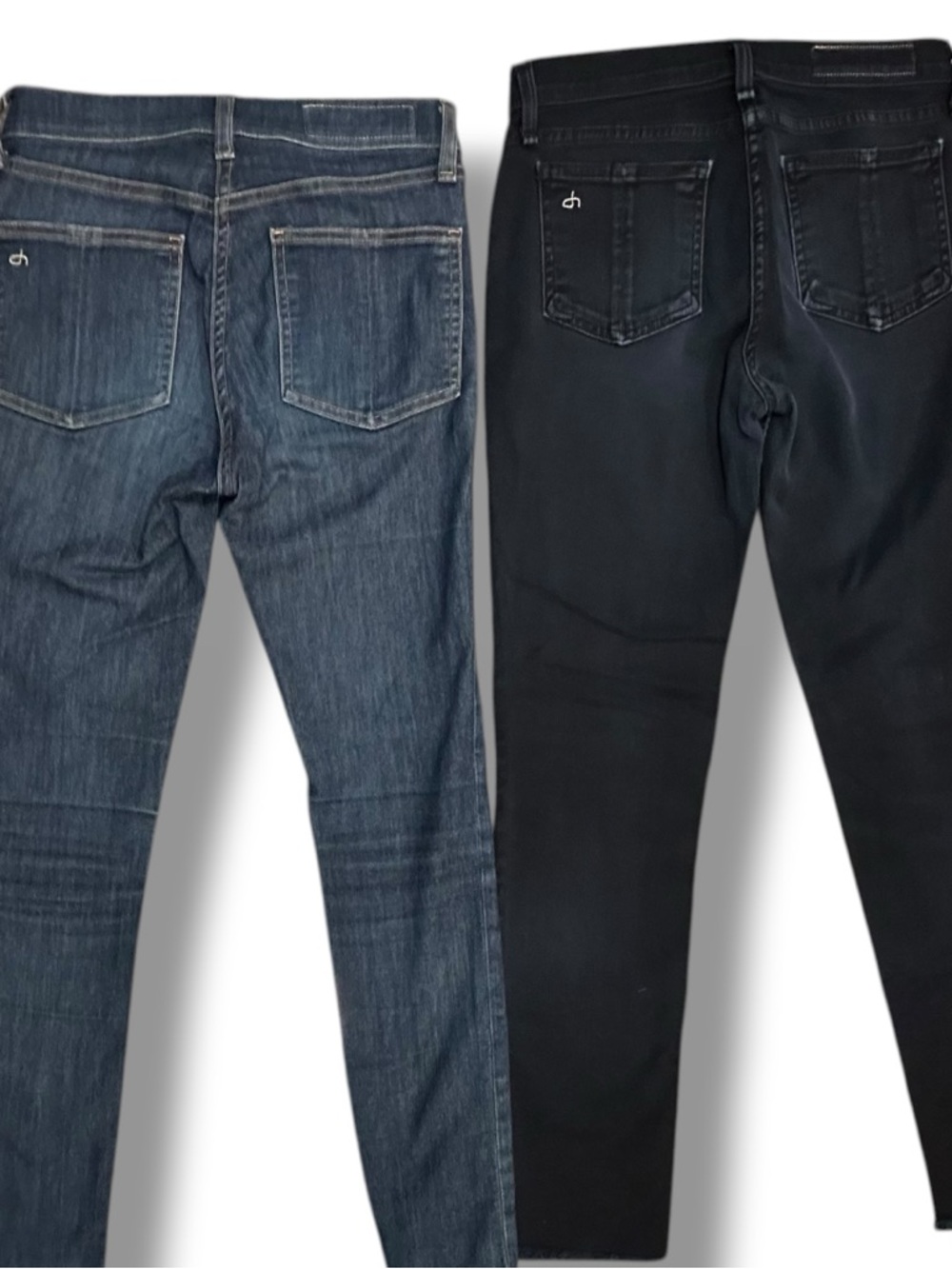 Rag & Bone Jeans Lot of 2 Women’s Size 23 24 High Rise Skinny Ankle Black Blue